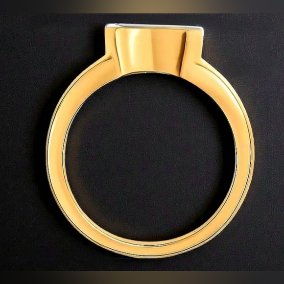 Lab Grown Polki Diamond 0.50 ctw Solitaire Ring in 18K Vermeil - Picture 3 of 5